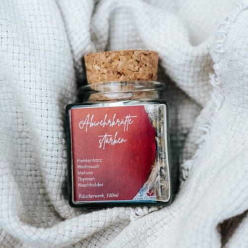 Räucherwerk, Abwehrkräfte stärken, Fichtenharz, Weihrauch, Melisse, Tymian, Wachholder