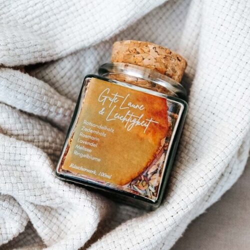 Räucherwerk, Gute Laune & Leichtigkeit, Rotsandelholz, Zedernholz, Rosmarin, Lavndel, Melisse, Ringelblume
