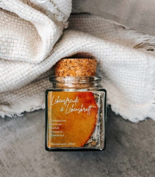 Räucherwerk, Lebensfreude & Lebenskraft, Tonkabohne, Dammar, Beifuß, Eisenkraut