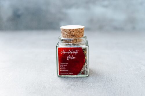 Räucherwerk, Abwehrkräfte stärken, Fichtenharz, Weihrauch, Melisse, Tymian, Wachholder