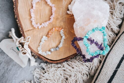 Armband Rosenquarz, Amazonit, Spiritueller Schmuck